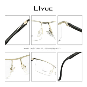 2023 Optical Glasses Frame Men Half Metal EyeGlasses Computer Myopia Prescription Transparent Eye glasses frames eyewear
