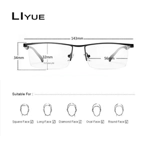 2023 Optical Glasses Frame Men Half Metal EyeGlasses Computer Myopia Prescription Transparent Eye glasses frames eyewear