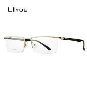 2023 Optical Glasses Frame Men Half Metal EyeGlasses Computer Myopia Prescription Transparent Eye glasses frames eyewear