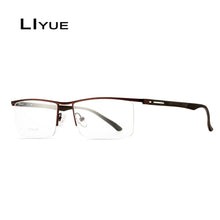 Carica l&#39;immagine nel visualizzatore di Gallery, 2023 Optical Glasses Frame Men Half Metal EyeGlasses Computer Myopia Prescription Transparent Eye glasses frames eyewear