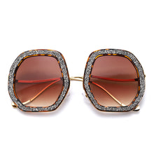 Load image into Gallery viewer, 2023 Oversized Sunglasses Women  Diamond Shiny Crystal Sun Glasses Men UV400 Shades Eyewear Hipster Necessary
