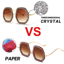 Load image into Gallery viewer, 2023 Oversized Sunglasses Women  Diamond Shiny Crystal Sun Glasses Men UV400 Shades Eyewear Hipster Necessary