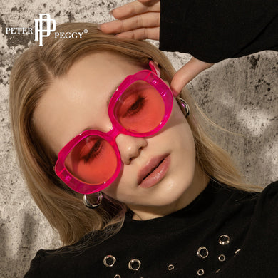 2023 Plastic Classic Vintage Women Sunglasses Oversized Round Frame  Brand Designer Female Glasses Big Shades Oculos