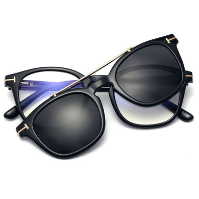 2023 Polarized Sunglasses for Women men 2 In 1 Magnetic Clip On Glasses TR90 Optical Prescription Eyeglass Frames Magnet Clips