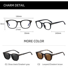 Load image into Gallery viewer, 2023 Polarized Sunglasses for Women men 2 In 1 Magnetic Clip On Glasses TR90 Optical Prescription Eyeglass Frames Magnet Clips