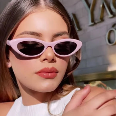 2023 Retro Cat Eye Sunglasses Women  Brand Designer Eyewear Women/Men Oval Pink Sun Glasses Women Gafas De Sol Mujer