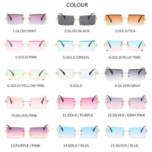 Load image into Gallery viewer, 2023 Rimless Rectangle Sunglasses Women&#39;s Men Square Brand Design Gradient Women Sun Glasses Shades Female UV400 Eyewear