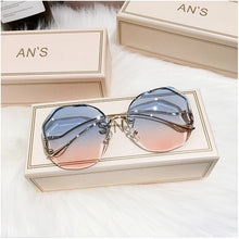 Load image into Gallery viewer, 2023 Rimless Sunglasses Women Ocean Water Cut Eyewear Women Men Trimmed Lens Metal Curved Temples Sun Glasses Female UV400