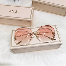 Load image into Gallery viewer, 2023 Rimless Sunglasses Women Ocean Water Cut Eyewear Women Men Trimmed Lens Metal Curved Temples Sun Glasses Female UV400