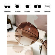Load image into Gallery viewer, 2023 Rimless Sunglasses Women Ocean Water Cut Eyewear Women Men Trimmed Lens Metal Curved Temples Sun Glasses Female UV400