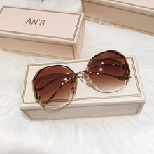 Load image into Gallery viewer, 2023 Rimless Sunglasses Women Ocean Water Cut Eyewear Women Men Trimmed Lens Metal Curved Temples Sun Glasses Female UV400