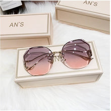Load image into Gallery viewer, 2023 Rimless Sunglasses Women Ocean Water Cut Eyewear Women Men Trimmed Lens Metal Curved Temples Sun Glasses Female UV400