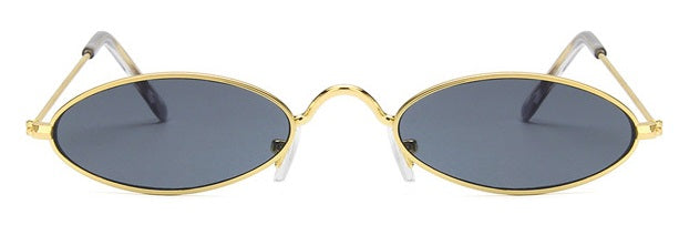 2023 Small Oval Round Sunglasses Women Male Retro Metal Frame Men Vintage Round Sun Glasses 90's Eyewear Female Gafas De Sol