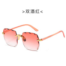 Load image into Gallery viewer, 2023 Square Rimless Sunglasses Women  Brand Designer Summer Red Glasses Sun glasses For Men UV400 Shades Oculos