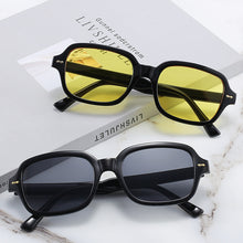 Load image into Gallery viewer, 2023 Square Sunglasses Women Men  Brand Designer Retro Clear Yellow Sun Glasses Vintage Rivet Shades lentes de sol