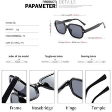 Load image into Gallery viewer, 2023 Square Sunglasses Women Men  Brand Designer Retro Clear Yellow Sun Glasses Vintage Rivet Shades lentes de sol