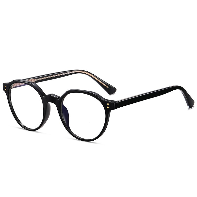 2023 Trending Blue Light Blocking Men's Retro Glasses TR90 Anti Radiation Eyeglasses Women Round Transparent Eyewear