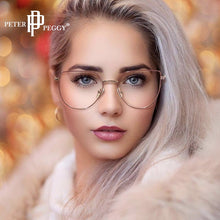 Load image into Gallery viewer, 2023 Trends Office Cat Eye Anti Blue Light Oversized Glasses Computer Women Blue Blocking Gaming Big Size Eyeglasses Frame