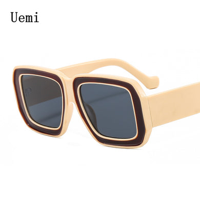 2023 Vintage Double Color Square Sunglasses For Women Men Designer Sun Glasses Ladies Trending Shades UV400 Eyewear Whol
