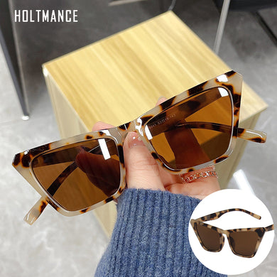 2023 Vintage Cat Eye Sunglass Big Frame Leopard Sunglassea for Women Party Beach Play Summer Shade Glass