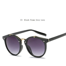 Load image into Gallery viewer, 2023 Vintage Round Rivet Sunglasses Women Men Brand Designer Eyewear UV400 Gradient Female  Cat Eye Sunglasses Elegant