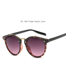 Load image into Gallery viewer, 2023 Vintage Round Rivet Sunglasses Women Men Brand Designer Eyewear UV400 Gradient Female  Cat Eye Sunglasses Elegant