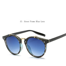 Load image into Gallery viewer, 2023 Vintage Round Rivet Sunglasses Women Men Brand Designer Eyewear UV400 Gradient Female  Cat Eye Sunglasses Elegant