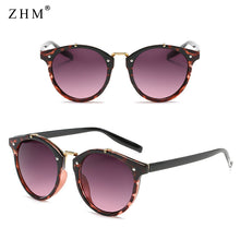 Load image into Gallery viewer, 2023 Vintage Round Rivet Sunglasses Women Men Brand Designer Eyewear UV400 Gradient Female  Cat Eye Sunglasses Elegant