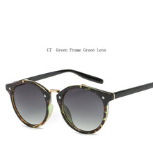 Load image into Gallery viewer, 2023 Vintage Round Rivet Sunglasses Women Men Brand Designer Eyewear UV400 Gradient Female  Cat Eye Sunglasses Elegant