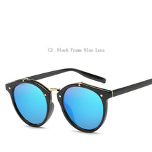 Load image into Gallery viewer, 2023 Vintage Round Rivet Sunglasses Women Men Brand Designer Eyewear UV400 Gradient Female  Cat Eye Sunglasses Elegant