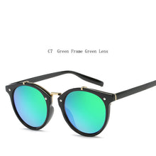 Load image into Gallery viewer, 2023 Vintage Round Rivet Sunglasses Women Men Brand Designer Eyewear UV400 Gradient Female  Cat Eye Sunglasses Elegant