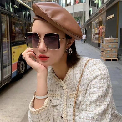 2023 Vintage Show Oversize Square Sunglasses Women  Brand Desigh Big Frame Women Sun Glasses Female Glasses Oculos