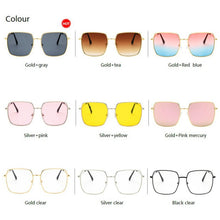 Load image into Gallery viewer, 2023 Vintage Square Sunglasses Women's Men Oversized Design Sun glasses Shades UV400 Eyewear oculos de sol feminino