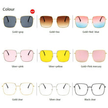 Load image into Gallery viewer, 2023 Vintage Square Sunglasses Women's Men Oversized Design Sun glasses Shades UV400 Eyewear oculos de sol feminino