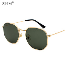 Carica l'immagine nel visualizzatore di Gallery, 2023 Vintage Sunglasses Men Square Metal Frame Sunglasses Pilot Mirror Classic Retro Sun Glasses Women  Summer  Eyewear