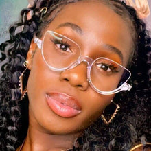 Load image into Gallery viewer, 2023 Women Trending Anti Blue Light Glasses Office Computer Goggles Unisex Clear Red Half Frame Cat Eye Eyewear Shades