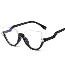 Load image into Gallery viewer, 2023 Women Trending Anti Blue Light Glasses Office Computer Goggles Unisex Clear Red Half Frame Cat Eye Eyewear Shades