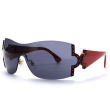Load image into Gallery viewer, 2023 Y2K One Piece Oversized Sunglasses Women  Brand Designer Wrap Around Sun Glasses Men UV400 Eyewear Shades