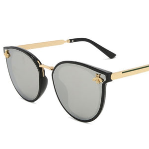 2023  bee Sunglaeese for women Sunglasses Men Brand Design Cateyes Sun Glasses Oculos Retro male iron uv400