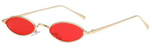Load image into Gallery viewer, 2023 small oval sunglasses for men male retro metal frame yellow red vintage small round sun glasses for women