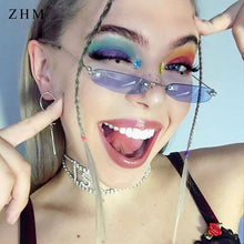 Load image into Gallery viewer, 2023 sunglasses ladies small metal glasses small frame retro rectangular men&#39;s sunglasses brand designer toned ladies cat glasse