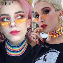 Load image into Gallery viewer, 2023 sunglasses ladies small metal glasses small frame retro rectangular men&#39;s sunglasses brand designer toned ladies cat glasse