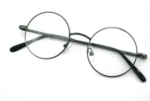 208 Vintage Round Small Spring Hinges  John Lennon Metal Eyeglass Frames Full Rim Myopia Rx Able Glasses