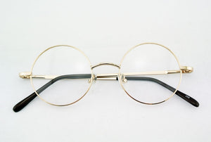 208 Vintage Round Small Spring Hinges  John Lennon Metal Eyeglass Frames Full Rim Myopia Rx Able Glasses