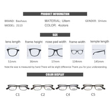 Load image into Gallery viewer, square frame eyegalsses Optical Frames ultem Glasses Frame Clear lens Eyeware
