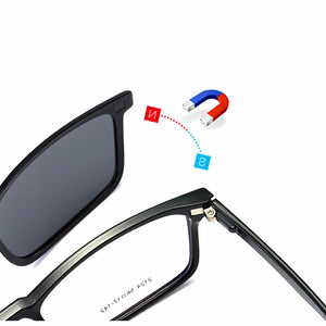 2126 Magnetic Clip Set Lens Men Multi-purpose Frame Frame Optical Glasses Can be equipped with Polarized Sunglasses for Myopia