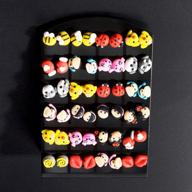 24 Pairs Mixed Styles Handmade Fimo Polymer Cl Fruits Earrings Baby Girls Children Birthd Gift Wholesale