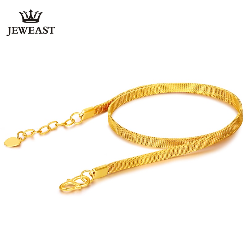 24K Pure Gold Necklace Bracelet Real AU 999 Solid Gold Chain Bangle Elegant Charming Upscale TrendyParty Fine Hot Sell New 2018