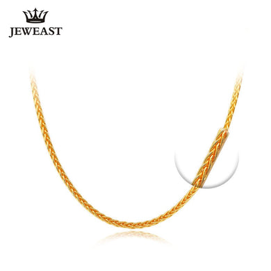 Collana in oro puro 24K vera catena in oro massiccio AU 999 ferma bella moda classica di lusso per feste gioielleria raffinata vendita calda nuovo 2018 