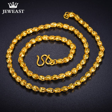 24K Pure Gold Necklace Real AU 999 Solid Gold Chain Men's Nice Tulip Upscale Trendy Classic Party Fine Jewelry Hot Sell New 2018